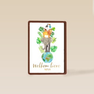 geboorte wereld met dieren