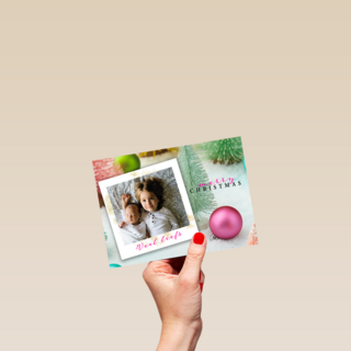 Kerstkaart fotokaart 2 kinderen