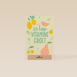 Beterschapskaart een lieve vitaminegroet