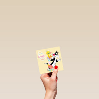 Looney Tunes Paaskaart samen eitjes zoeken