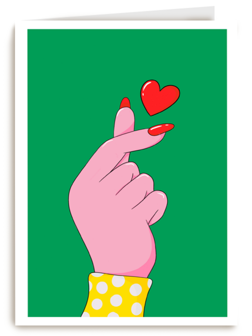 hand maakt hart gebaar
