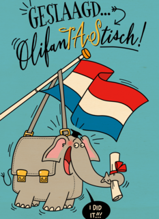 Geslaagd kaart Olifantantastisch