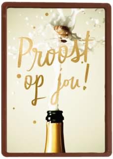 Felicitatie kaart man vrouw champagne proost op jou
