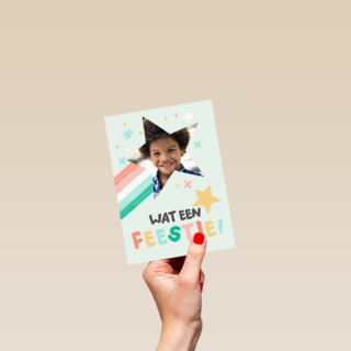 Fotokaart wat een feestje