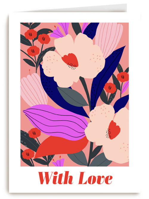 Valentijnskaart with love