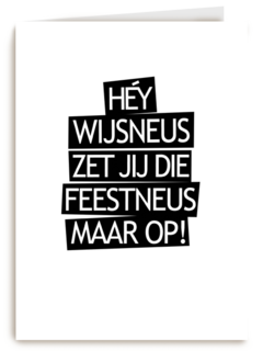 Verjaardagskaart 20 hey wijsneus