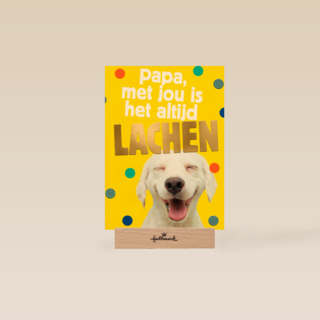 Vaderdagkaart papa met jou is het altijd lachen