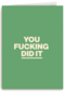 andC You fucking did it