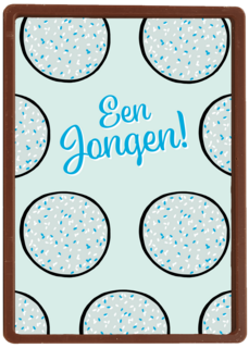 Blauwe beschuit met muisjes een jongen