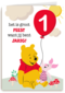 Verjaardagskaart Poeh 1 jaar