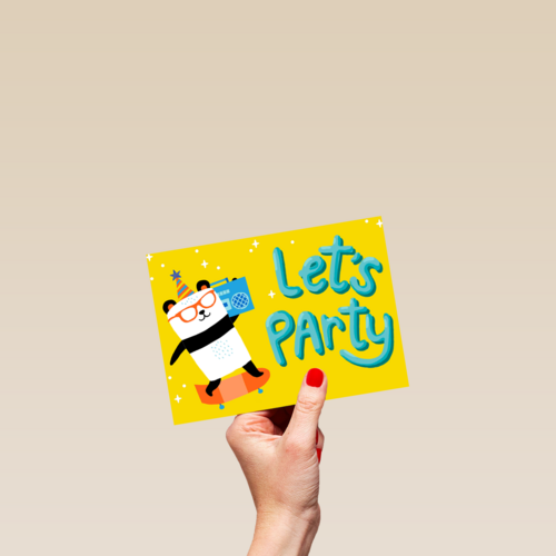 Verjaardagskaart lets party