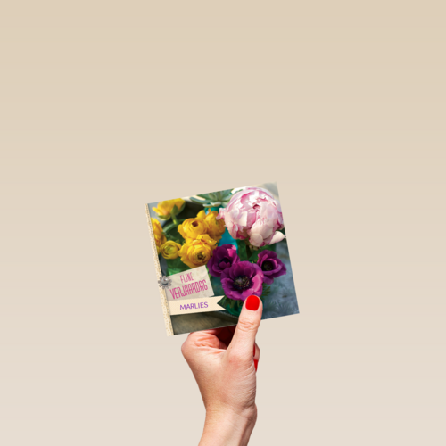 felicitatie met bloemen