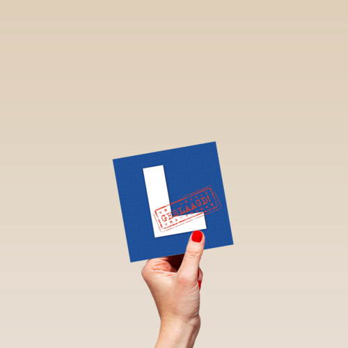 lesauto stempel geslaagd