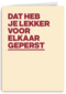 &C Dat heb je lekker voor elkaar geperst