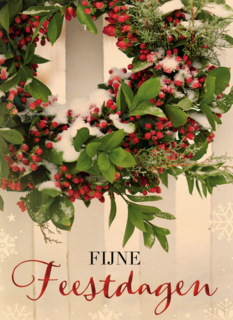 kerstkrans fijne feestdagen