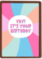 Verjaardagskaart tiener meisje en vrouw hip Yay it is your birthday