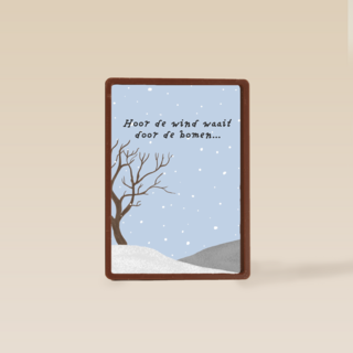 sinterklaaskaart gedicht hoor de wind waait door de bomen