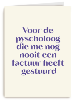 Voor mijn psycholoog