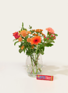 Brievenbusbloemen met Tony Chocolonely Melkchocolade Reepje