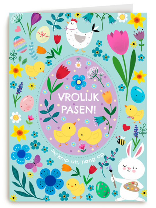 Pasen kaart vrolijk Pasen Ylva Svensson