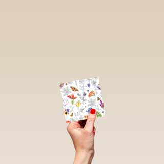 Kaart flowers by Marjolein Bastin Blanco bloemen en vlinders
