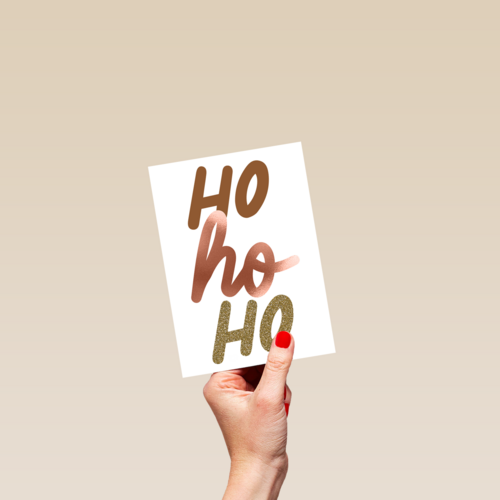 kerstkaart hip ho ho ho