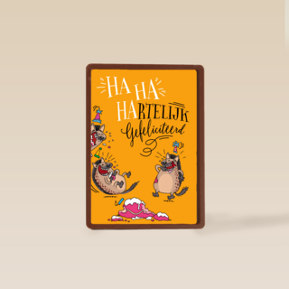 verjaardagskaart hahaha hartelijk gefeliciteerd