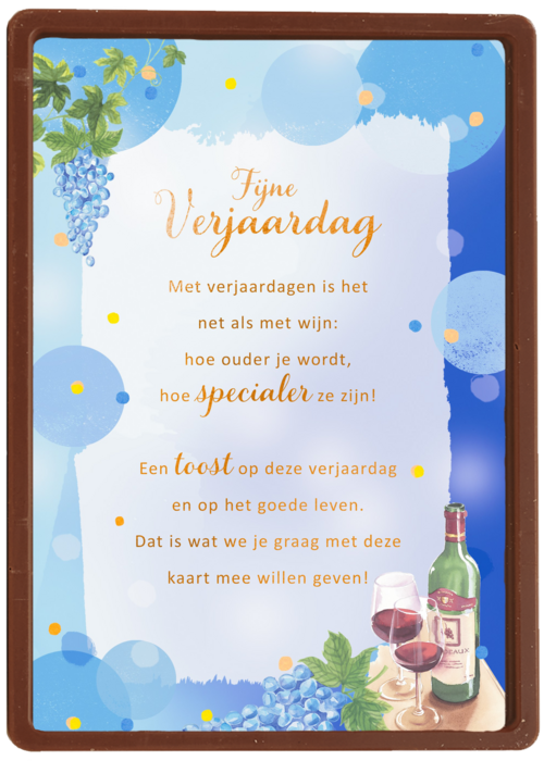Verjaardagskaart Verjaardagen zijn net als wijn More than words