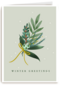 Kerstkaart klassiek tak met winter greetings