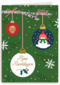Klassieke kerstkaart met kerstballen