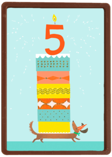 Verjaardagstaart Teckel 5 jaar