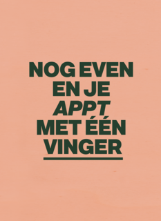 verjaardagkaart andc nog even en je appt met 1 vinger