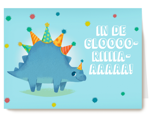 stegosaurus met feesthoudjes