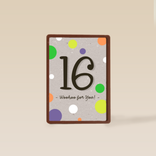 Verjaardagskaart 16 tiener jongen woohoo for you