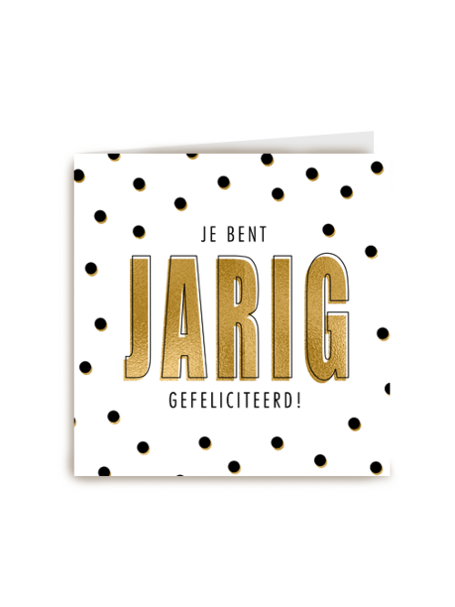 verjaardag kaart stijlvol je bent jarig gefeliciteerd