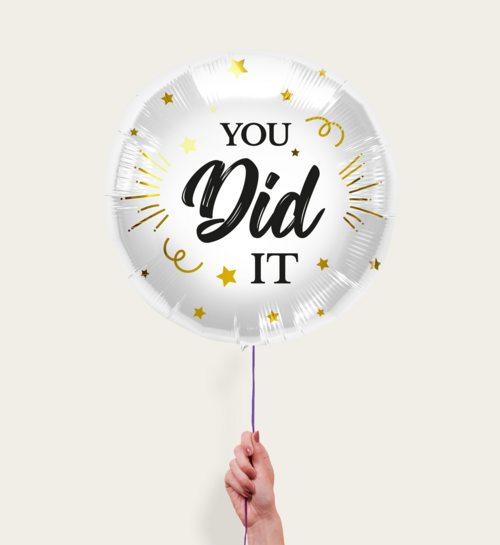 Ballon You Did It Met Brievenbus Snoep Hartjes Hartstikke Gefeliciteerd