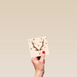 kerstkaart hip rudolph the red nose reindeer