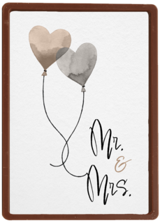 Pas getrouwd kaart Mr and Mrs