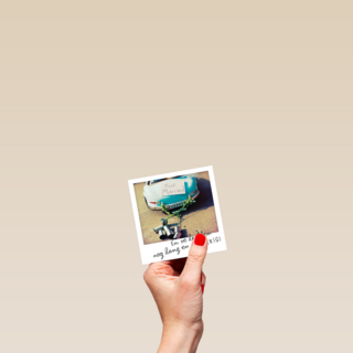 polaroid kaart pas getrouwd