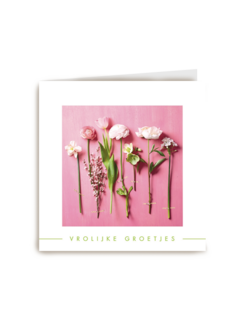 lente bloemen op roze achtergrond