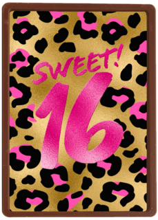 Verjaardagskaart sweet 16 tiener meisje
