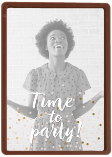 confetti fotokaart its time to party