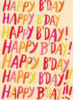 colourfull happy bday