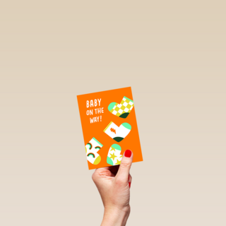 Zwangerschap baby on the way oranje