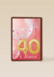 verjaardag kaart leeftijden 40 vrouw ballonnen