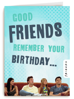 Friends verjaardag te laat