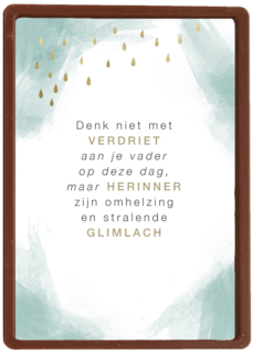 denk niet met verdriet