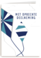 Condoleance kaart vlieger met op rechte deelneming