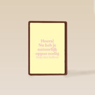 geboorte felicitatie andc nu heb je natuurlijk oppas nodig