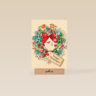 Roodborstjes kerstkrans